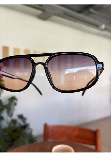 Retro Siyah Unisex Güneş Gözlüğü Çift Köprülü Kadın Erkek Gözlük fiyatları