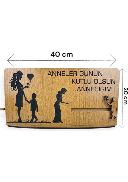 Anneler Günü Mesajlı Mdf Lazer Kesim Vitrin Dekorasyonu (Erkek Çocuk) fiyatları