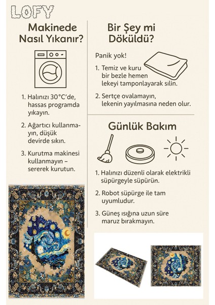 Ebedi Yıldızlar - Van Gogh ve Eşsiz Anadolu Desenleri - Evcil Hayvan Için Uygun