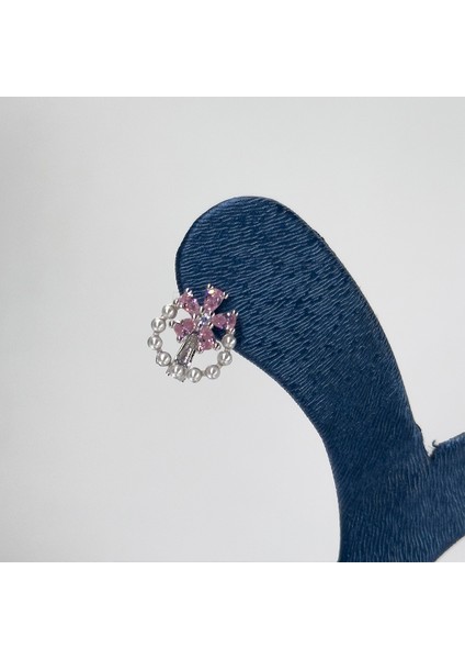 Pembe Kuvars Incili Gümüş Küpe Livora Jewelry fiyatları