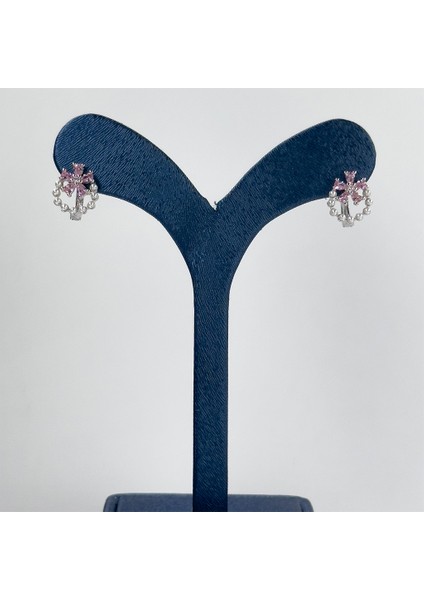 Pembe Kuvars Incili Gümüş Küpe Livora Jewelry modelleri