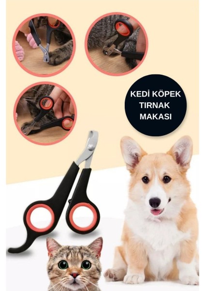 Pratik Kedi Ve Köpek Tırnak Makası | Evcil Hayvan Tırnak Makası | Çelik Uçlu Tırnak Makası