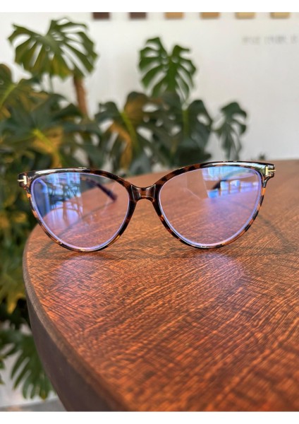 River Leopar Desenli Metal Aksesuarlı Cat Eye 58 Ekartman Mavi Işık Korumalı Ekran Okuma Gözlük fiyatları