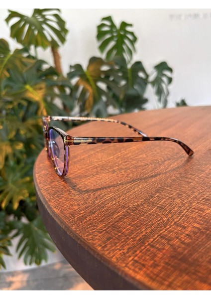 River Leopar Desenli Metal Aksesuarlı Cat Eye 58 Ekartman Mavi Işık Korumalı Ekran Okuma Gözlük fırsatları