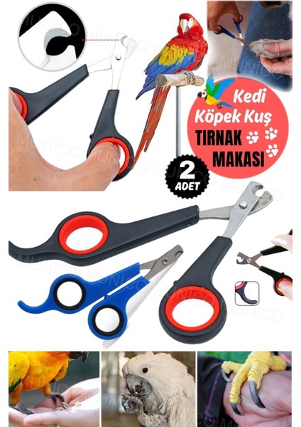 2 Adet Profesyonel Hayvan Tırnak Makası Kullanımı Pratik Kolay Evcil Hayvanlar Için Tırnak