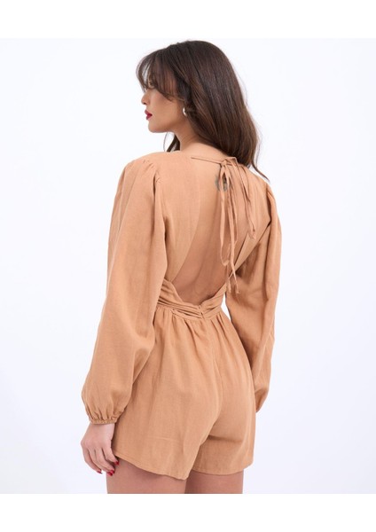 6528 Tulum Elbise-Camel
