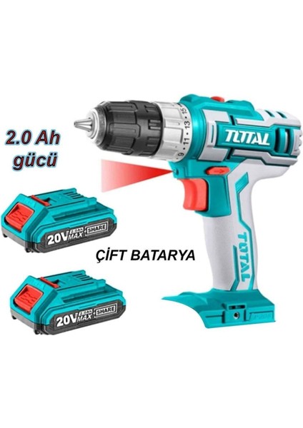 Çift Akülü Darbeli Matkap 20V Lithium- Lon