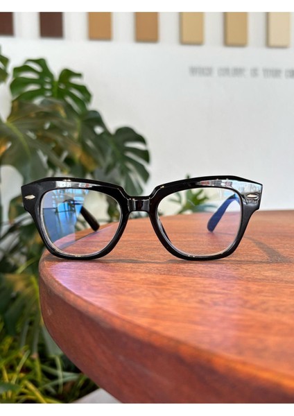 Stane Kalın Siyah Çerveçe Popüler Mavi Işık Korumalı Blue Block Şeffaf Ekran Gözlüğü fiyatları