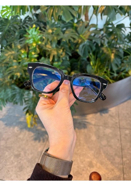Stane Kalın Siyah Çerveçe Popüler Mavi Işık Korumalı Blue Block Şeffaf Ekran Gözlüğü modelleri