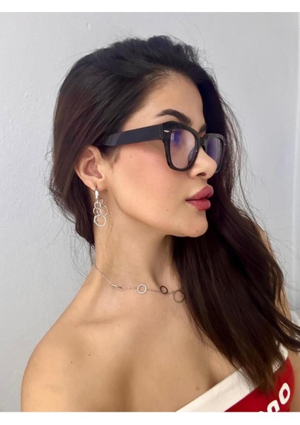 Stane Kalın Siyah Çerveçe Popüler Mavi Işık Korumalı Blue Block Şeffaf Ekran Gözlüğü fırsatları