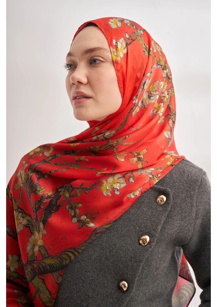 Ithal Vual Almond Blossom Desen Şal -4464