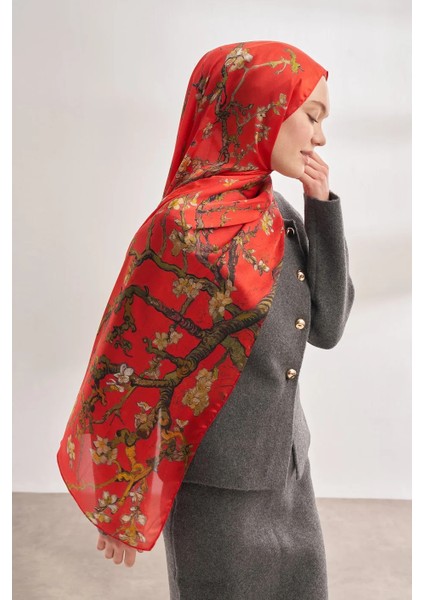 Ithal Vual Almond Blossom Desen Şal -4464