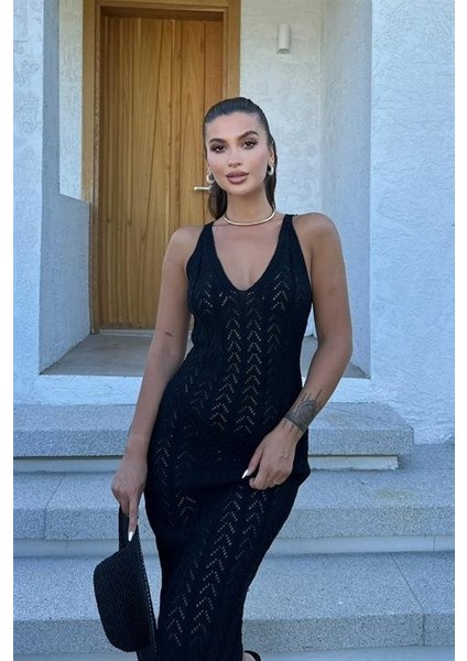 Rosalia Sırt Dekolteli Elbise 2761