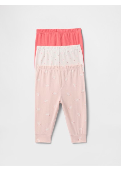 Bebek Pembe First Favorites Organik Pamuk 3'lü Pull-On Pantolon Seti modelleri