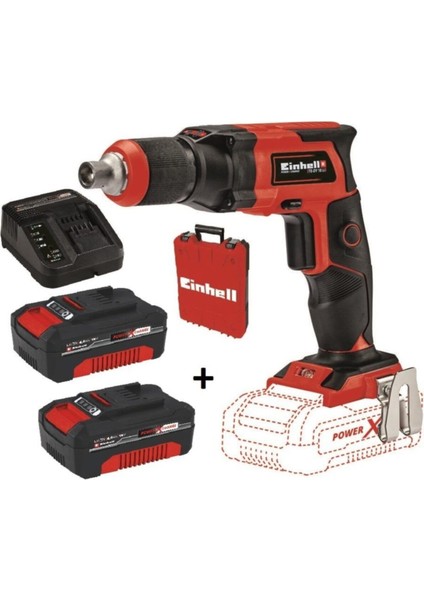 Te-Dy Akülü Alçıpan Vidalama 18V + 2*4.0 Ah Starter Kit