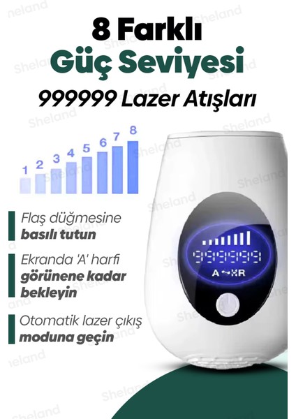 Pro Ipl Lazer Epilasyon Tüy Alma Cihazı 8 Kademeli 900.000 Atım fırsatları