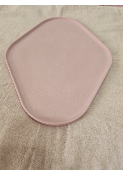 Taş Tozu El Yapımı Nişanlık Sunumluk ve Mumluk Oval Dörtgen Tepsi – Şık Dekoratif Tasarım (30X23 Cm) fiyatları