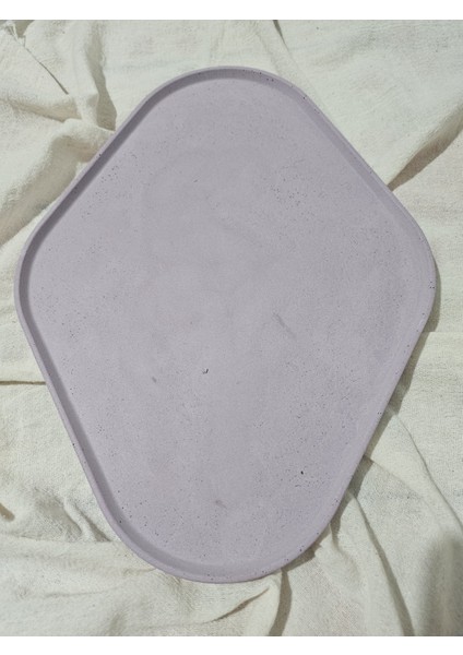 Taş Tozu El Yapımı Nişanlık Sunumluk ve Mumluk Oval Dörtgen Tepsi – Şık Dekoratif Tasarım (30X23 Cm) fiyatları