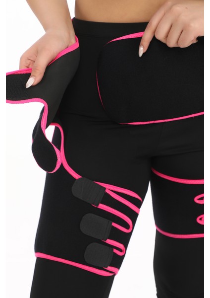 Siyah Spor Vücut Korsesi | Şekillendirici Etkili Bel - Bacak Termal Unisex Spor Korse