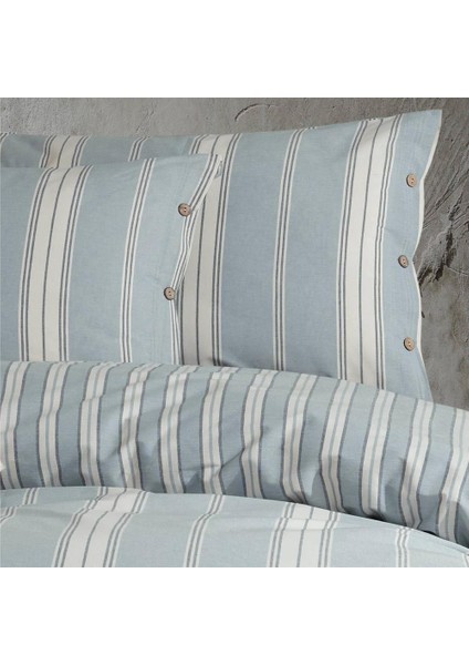 Butik Native Serisi Çift Kişilik Nevresim Takımı Kasara V1 Mavi