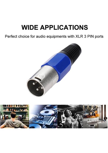 3 Pin Xlr Erkek Konnektör - Mikrofon Jackı Nx Tip - Profesyonel Ses ve Video Bağlantısı