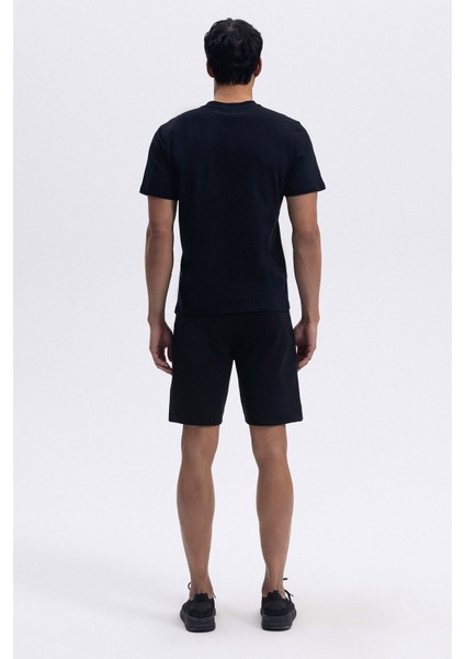 Baskılı Pamuklu Regular Fit Bisiklet Yaka T Shirt Erkek T Shirt EM459