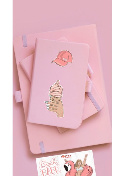 Summer Vibes Sticker Seti - Laptop, Telefon, Defter ve Günlükler Için Ideal (11X24 Cm)