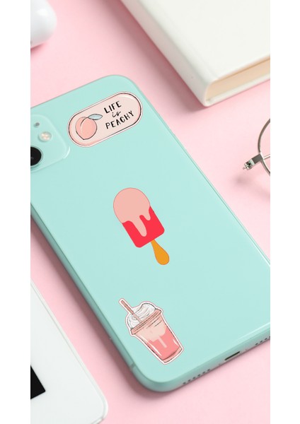 Summer Vibes Sticker Seti - Laptop, Telefon, Defter ve Günlükler Için Ideal (11X24 Cm)