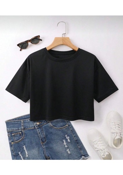 Bisiklet Yaka Crop