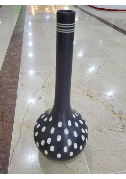 Bella Vazo 53X22CM Seramik Siyah Dekorasyon Konut Mutluluk 5cm Çiçek Koyma Yerlik Broste 1 Adet