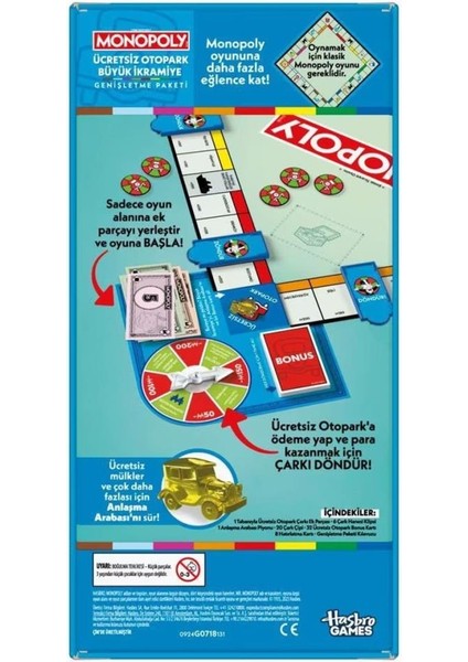 Nessiworld G0718 Monopoly Ücretsiz Otopark Ikramiyesi - Genişletme Paketi