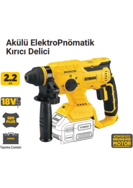 Rtr Max RTX2095B Aküsüz Sds Plus Kırıcı 18V Li-Ion 2.2j