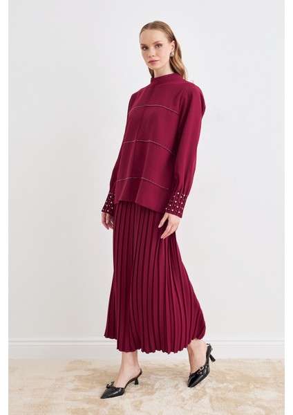 Arin Piliseli Ikili Takım - Bordo fiyatları