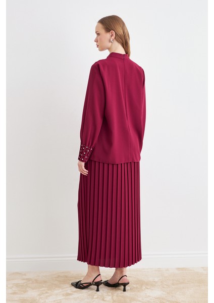 Arin Piliseli Ikili Takım - Bordo indirimleri