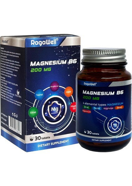 Magnesıum + Vitamın B6 + Vitamın D3 Içeren Takviye Edici Gıda 30 Tablet