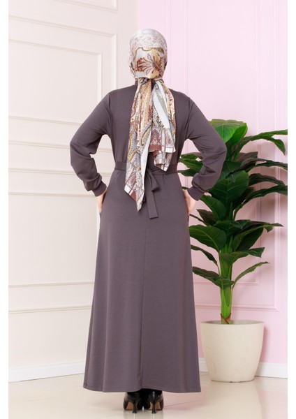 Pile Detaylı Elbise -Antrasit indirimleri