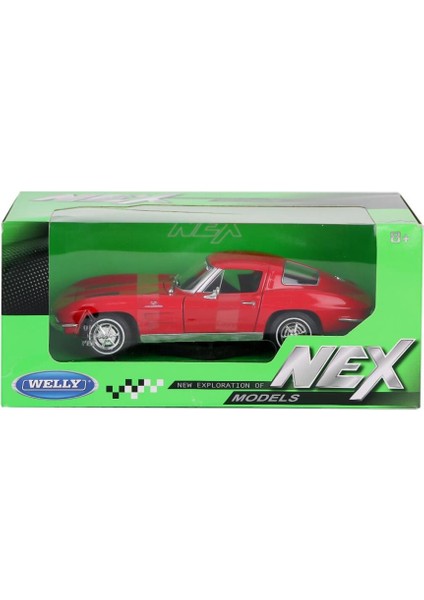 Nessiworld 24073 Welly Chevrolet Corvette 1963 1:24 -Karsan Oyuncak