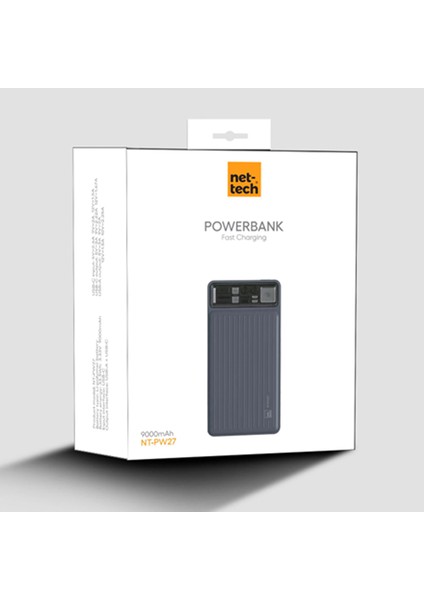 NT-PW27 25W 9000 Mah Taşınabilir Powerbank (Gri)