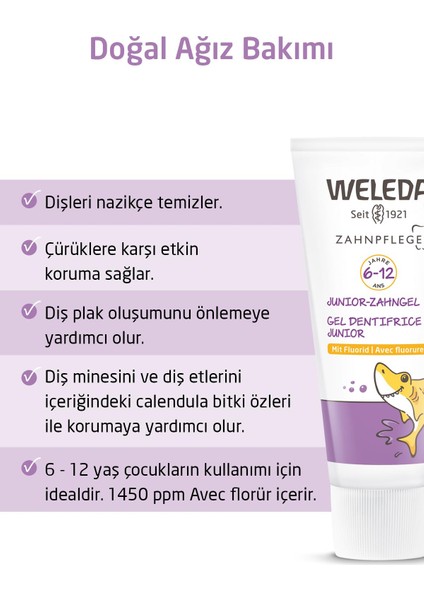 Bebek ve Çocuklar Için Organik Florürlü Diş Macunu 50ML (0-6 Yaş)