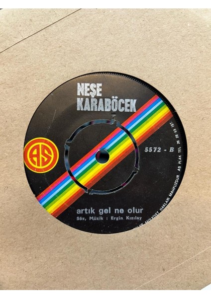 Neşe Karaböcek ‎– Büyük Aşkların Kaderi / Artık Gel Ne Olur 1970LER Baskı 45LİK