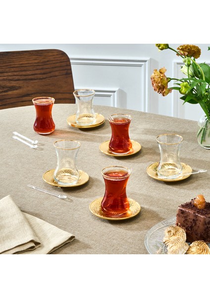 Ada 6 Kişilik 18 Parça Çay Seti Gold fırsatları