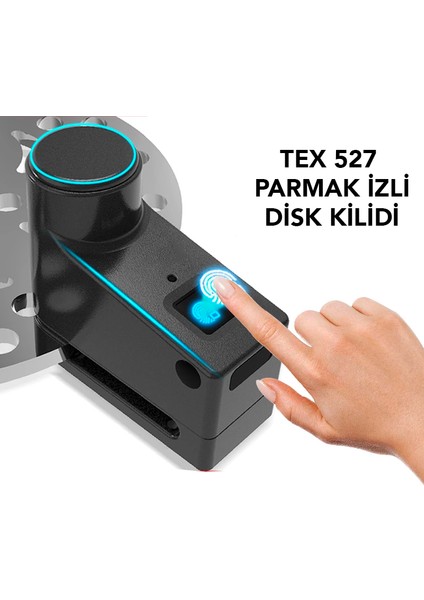 527 Parmak Izli Disk Kilidi Motosiklet Kilidi