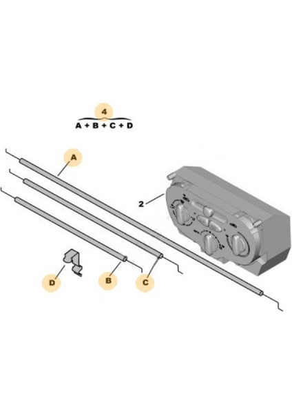 Peugeot 206 Kalorifer Kumanda Tel Grubu Orjinal
