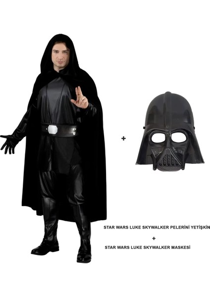 Star Wars Luke Skywalker Pelerini Yetişkin ve Maskesi (4172)