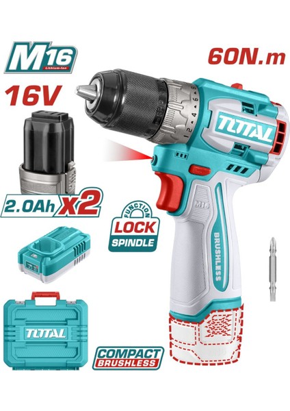 Akülü Kömürsüz Şarjlı Matkap 16V -TDLI16682