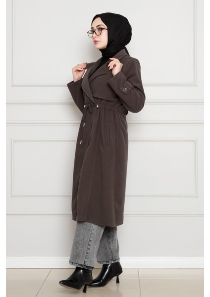 Cepken Detaylı Beli Tünelli Kaşe Kap-Kahverengi fiyatları