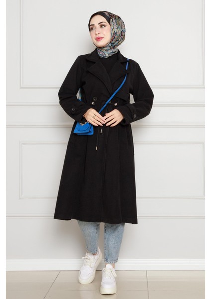 Cepken Detaylı Beli Tünelli Kaşe Kap-Siyah fiyatları