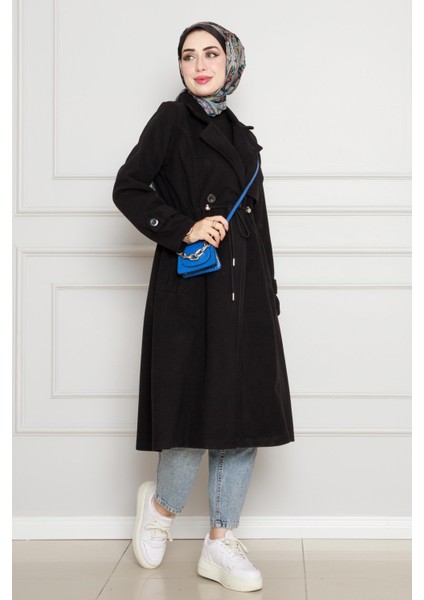 Cepken Detaylı Beli Tünelli Kaşe Kap-Siyah modelleri