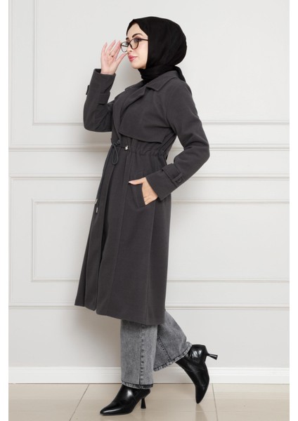 Cepken Detaylı Beli Tünelli Kaşe Kap-Antrasit modelleri