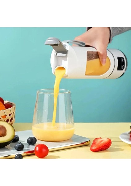 Taşınabilir USB Şarjlı Mini Blender – Meyve, Smoothie ve Buz Için Dijital Ekranlı